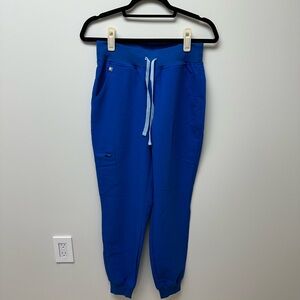 Figs women royal blue high rise jogger scrub pants